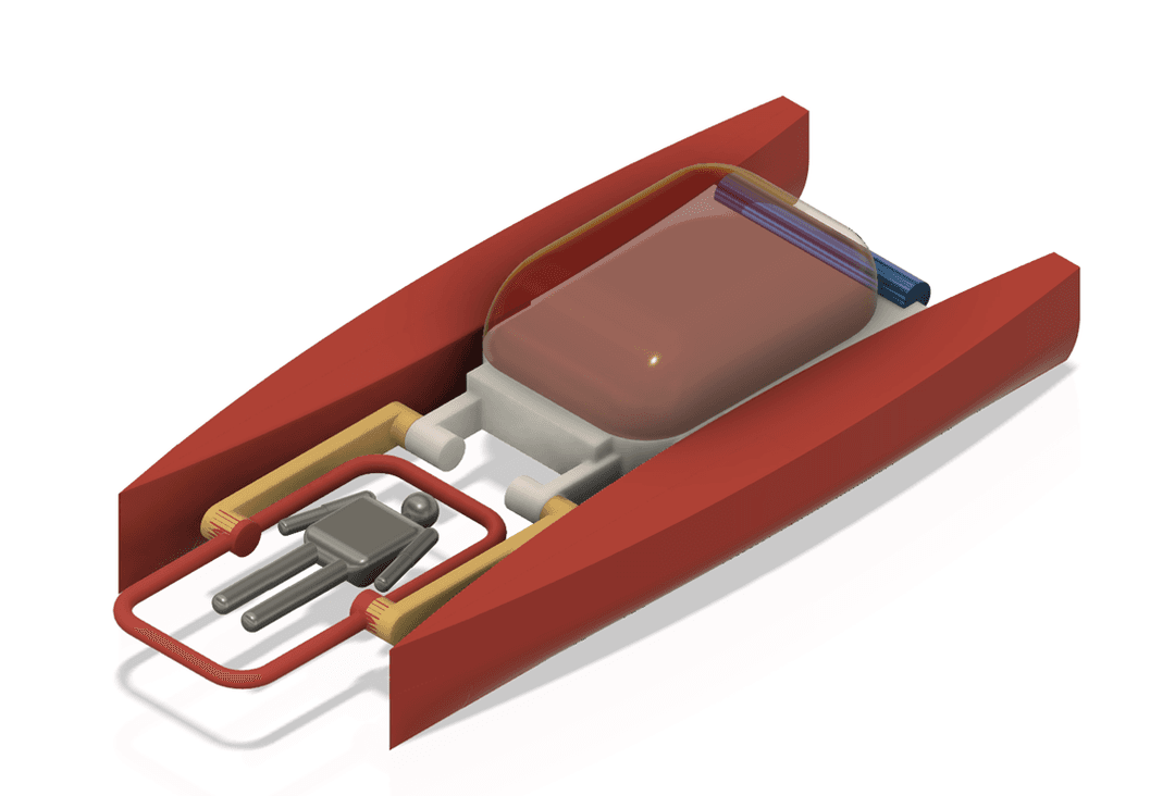Render of the amphibious hull and recovery pod